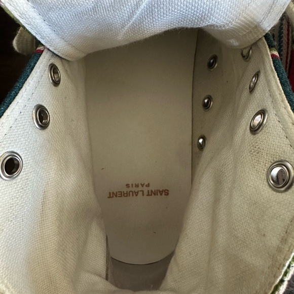 Saint Laurent Mens 'Mexican Jacquard' Bedford High Top Sneakers Size 41 - Picture 12 of 16